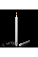 1-1/16" Diameter Stearine White Molded Candles-Church Life-Cathedral Candle-1-1/16" x 12" (F3) 18 Per Box-Self-Fitting End (SFE)-Michigan Church Supply