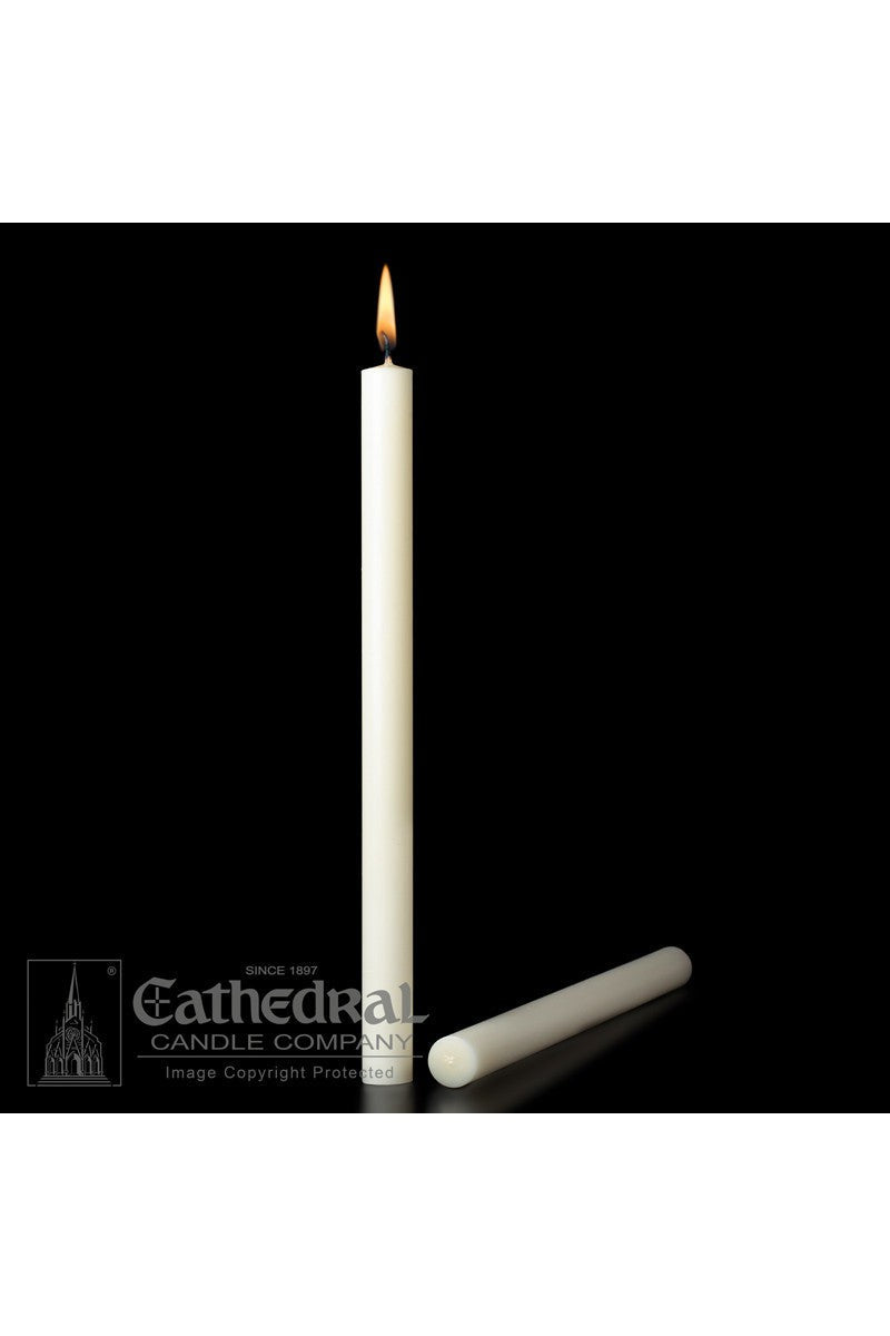 1-1/4" Diameter 51% Beeswax Altar Candle-Church Life-Cathedral Candle-1-1/4" x 9" 12 per box-Plain End (PE)-Michigan Church Supply