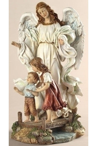 10" Guardian Angel at the Bridge - LI42117-Inspirational Gifts-Roman, Inc-Michigan Church Supply