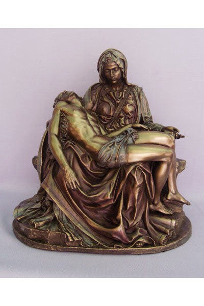 10" Pieta Bronze Statue - ZWSR72243-Inspirational Gifts-Goldscheider of Vienna-Michigan Church Supply