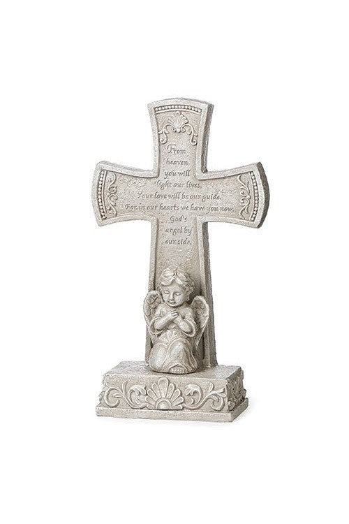 10.75"H Table Cross Cherub Memorial - LI12444-Inspirational Gifts-Roman, Inc-Michigan Church Supply