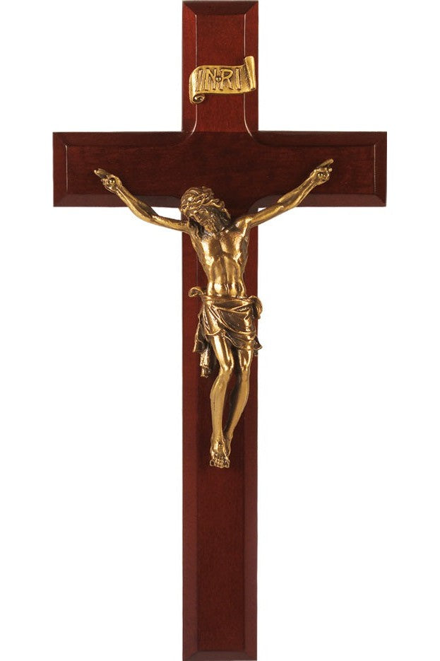 11" Dark Cherry Crucifix - TA21M11R1-Inspirational Gifts-Hirten-Michigan Church Supply