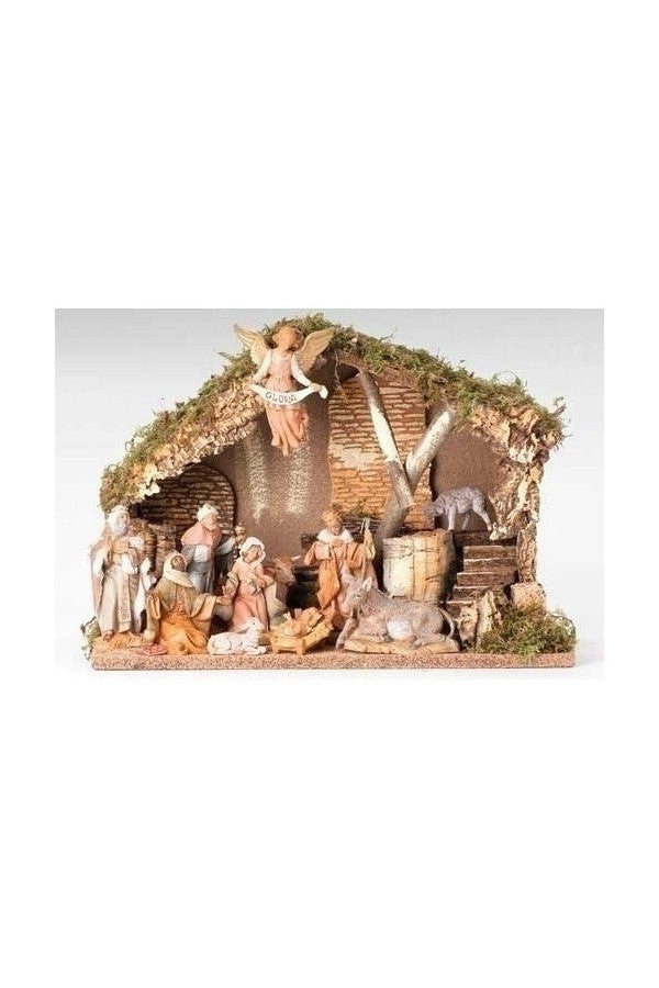 11PC Figure Set w/Italian Stable 5" Scale Fontanini - LI54490-Inspirational Gifts-Fontanini-Michigan Church Supply