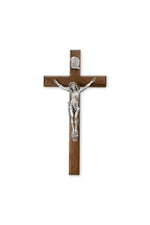 15" Walnut Crucifix - TA93P15W1-Inspirational Gifts-Hirten-Michigan Church Supply