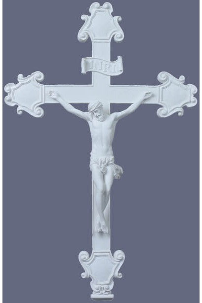 15.75 " Crucifix in White - ZWSR73128W-Inspirational Gifts-Goldscheider of Vienna-Michigan Church Supply