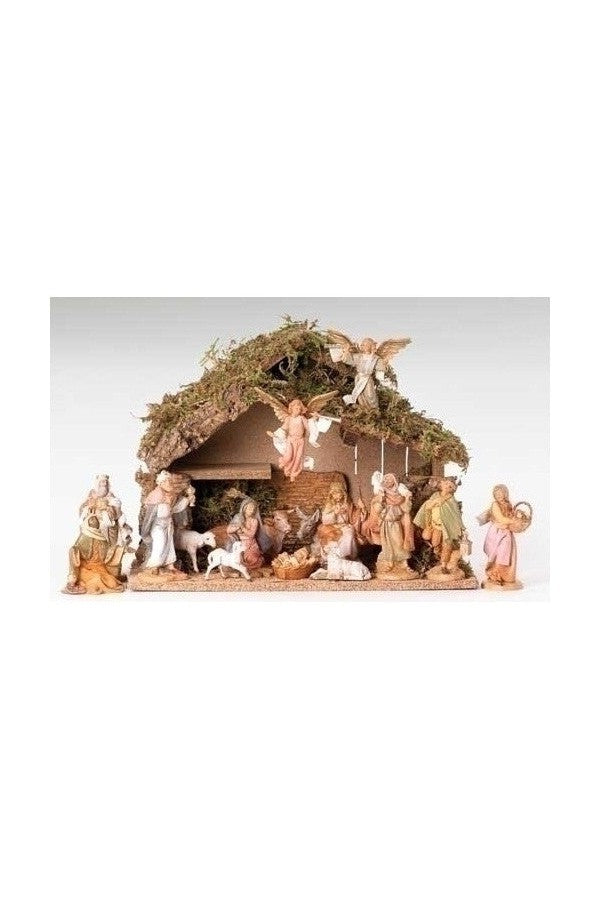 16PC Figure Set w/Italian Stable for 5" Fontanini - LI54492-Inspirational Gifts-Fontanini-Michigan Church Supply