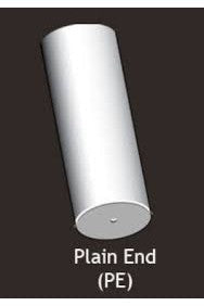 23/32" x 8-1/2" Stearine White Molded Candles-Church Life-Cathedral Candle-Plain End (PE)-Michigan Church Supply