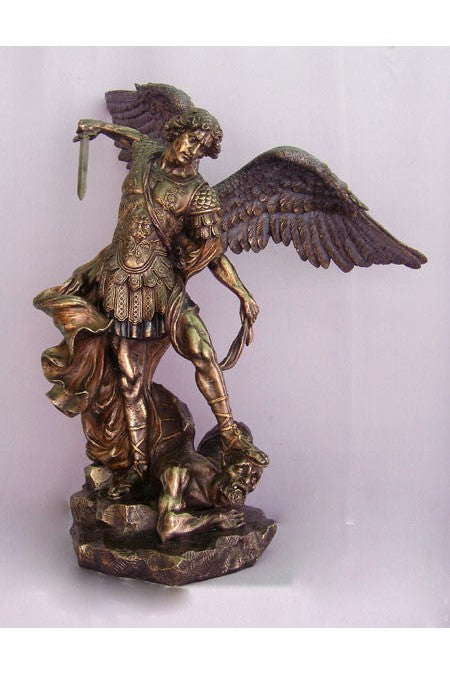 29" St. Michael Bronze Statue - ZWSR74552-Church Life-Goldscheider of Vienna-Michigan Church Supply