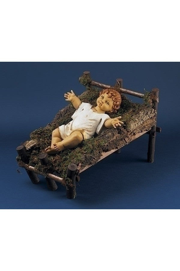 2PC ST Gowned Infant w/Wood Manger 50" Fontanini - LI52213-Inspirational Gifts-Fontanini-Michigan Church Supply