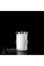 3-Day Crystal Raised Cross Candle - UM789-Church Life-Cathedral Candle-Michigan Church Supply