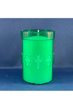 3-Day Green Raised Cross Candle - UM790-49-Church Life-Emkay Candles-Michigan Church Supply