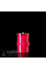 3-Day Ruby Raised Cross Candle - UM790-47-Church Life-Cathedral Candle-Michigan Church Supply