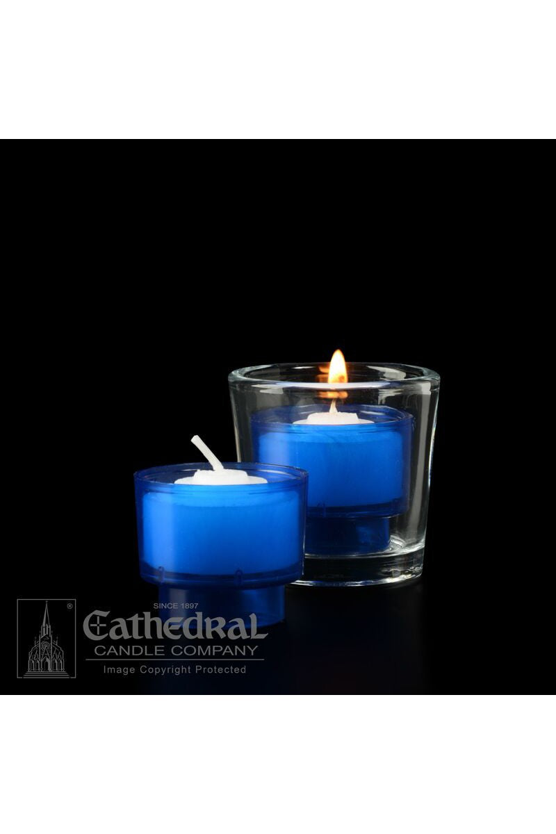 4-Hour Blue EZ Votive Lights - GG714-B-Church Life-Cathedral Candle-Michigan Church Supply