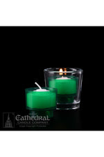 4-Hour Green EZ Votive Lights - GG714-GR-Church Life-Cathedral Candle-Michigan Church Supply