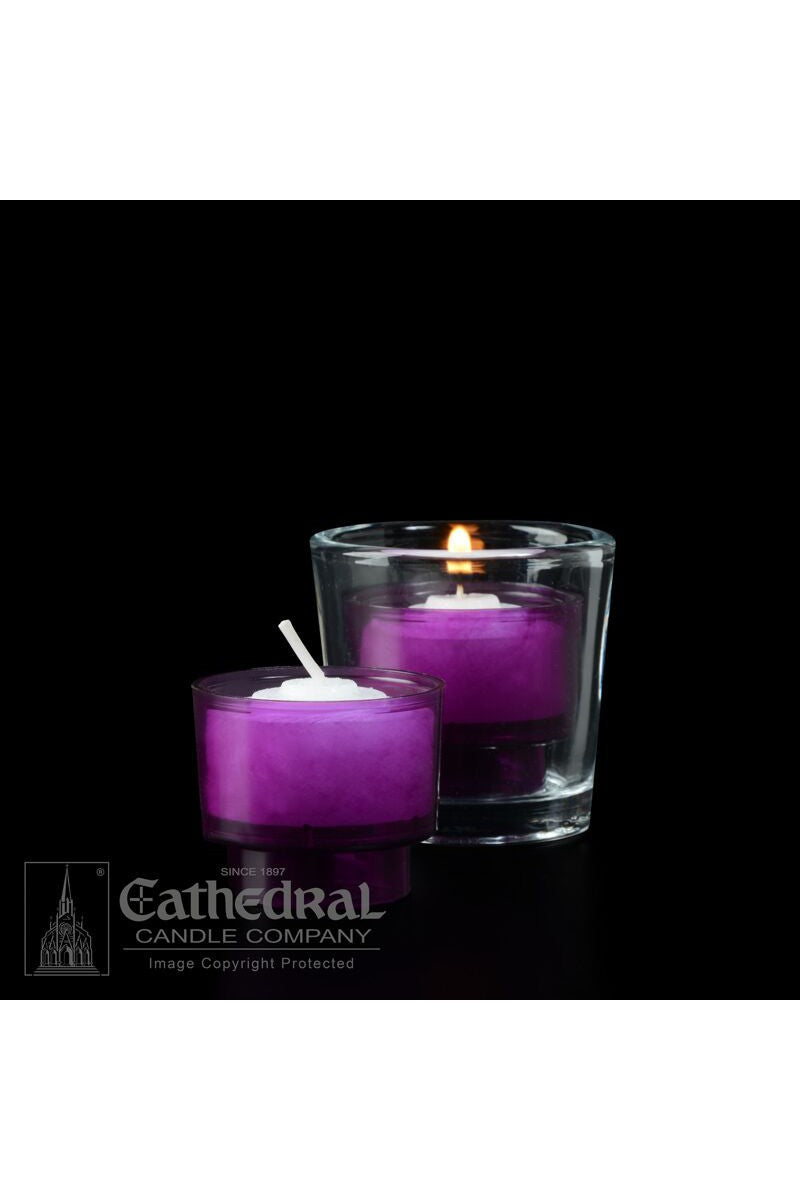 4-Hour Purple EZ Votive Lights - GG714-P-Church Life-Cathedral Candle-Michigan Church Supply