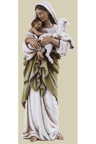 4" Madonna and Child with Lamb - LI46472-Inspirational Gifts-Roman, Inc-Michigan Church Supply