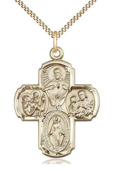 4-Way Medal - FN0040-Jewelry-Bliss Mfg-Gold Filled-Michigan Church Supply