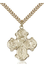 4-Way Medal - FN0042-Jewelry-Bliss Mfg-Gold Filled-Michigan Church Supply