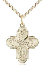 4-Way Medal - FN0043-Jewelry-Bliss Mfg-Gold Filled-Michigan Church Supply