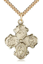 4-Way Medal - FN5442-Jewelry-Bliss Mfg-Gold Filled-Michigan Church Supply