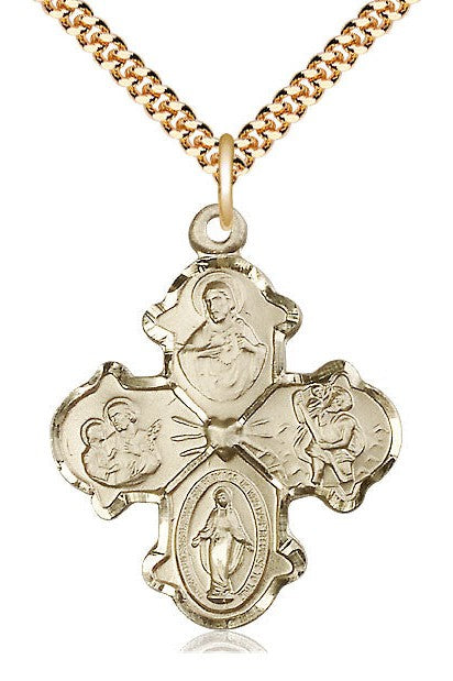 4-Way Medal - FN5442-Jewelry-Bliss Mfg-Gold Filled-Michigan Church Supply