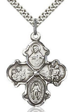 4-Way Medal - FN5442-Jewelry-Bliss Mfg-Sterling Silver-Michigan Church Supply