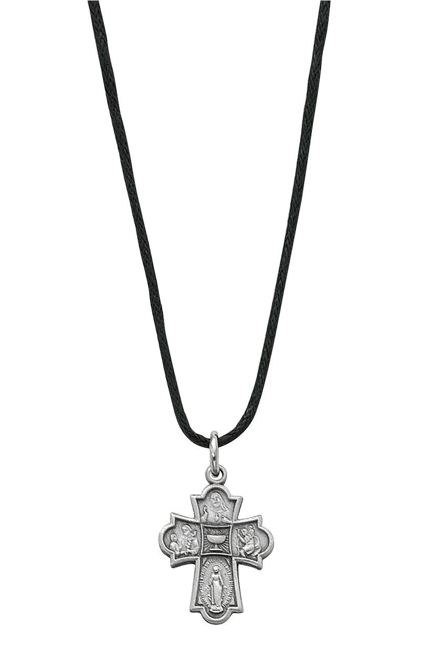 4 Way Medal with Chalice - Pewter - UZD573LC-Inspirational Gifts-McVan-Michigan Church Supply