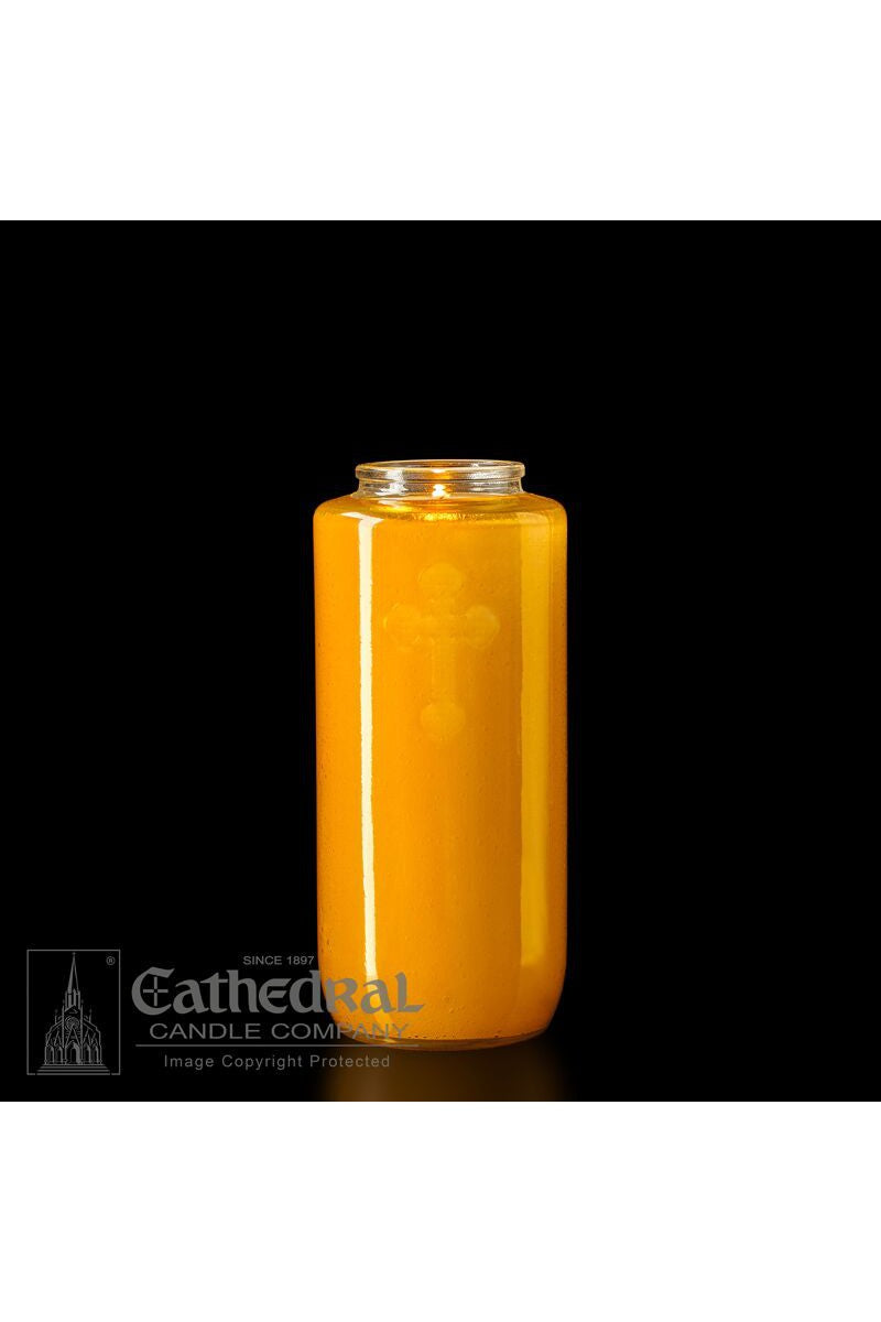 5-Day Amber Glass Offering Candles - AF205-34-Church Life-Cathedral Candle-Michigan Church Supply