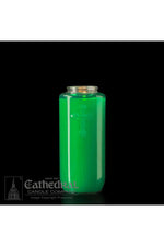 5-Day Green Glass Offering Candles - AF205-47-Church Life-Cathedral Candle-Michigan Church Supply