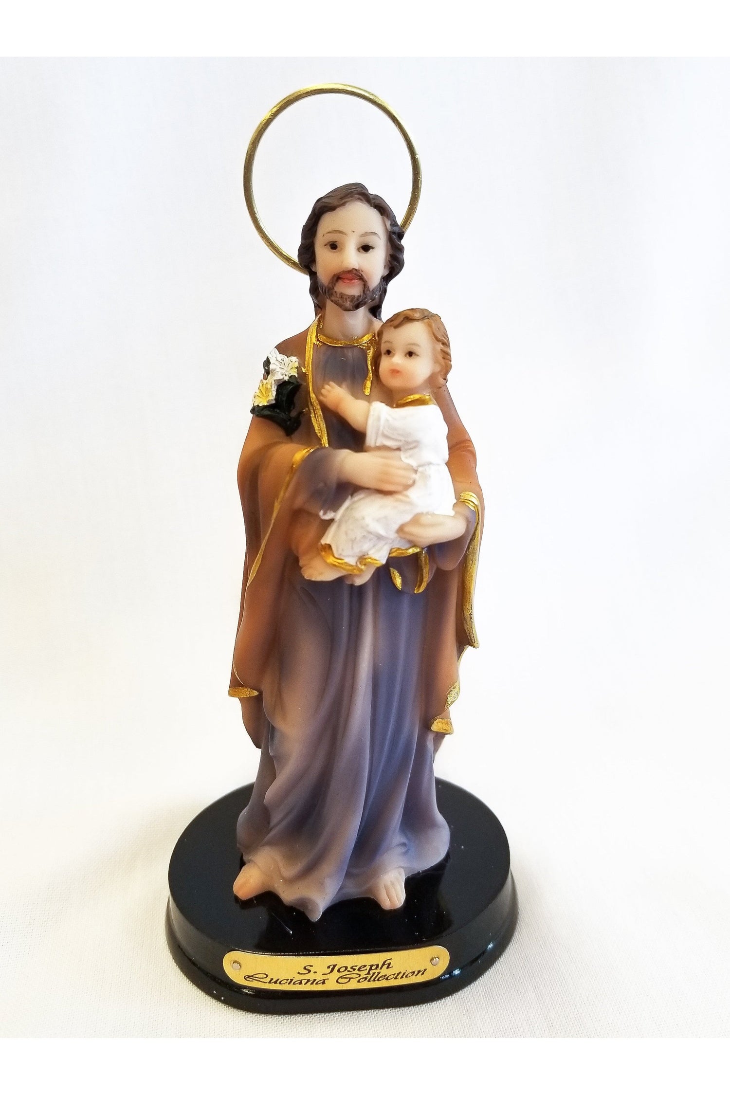 5" St. Joseph Statue with Base - WSP05JO-Inspirational Gifts-San Francis-Michigan Church Supply