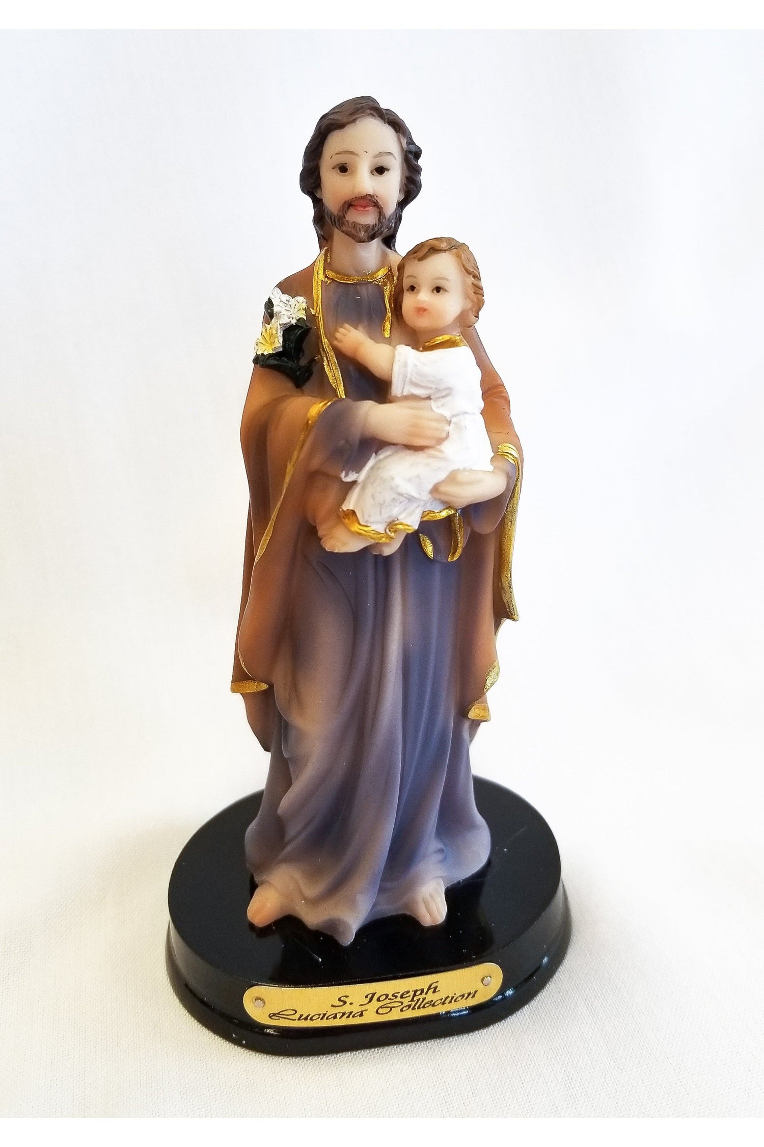 5" St. Joseph Statue with Base - WSP05JO-Inspirational Gifts-San Francis-Michigan Church Supply