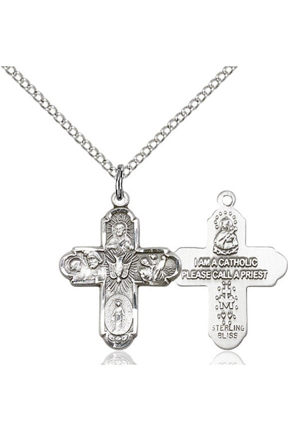 5-Way Medal - FN0044-Jewelry-Bliss Mfg-Sterling Silver-Michigan Church Supply