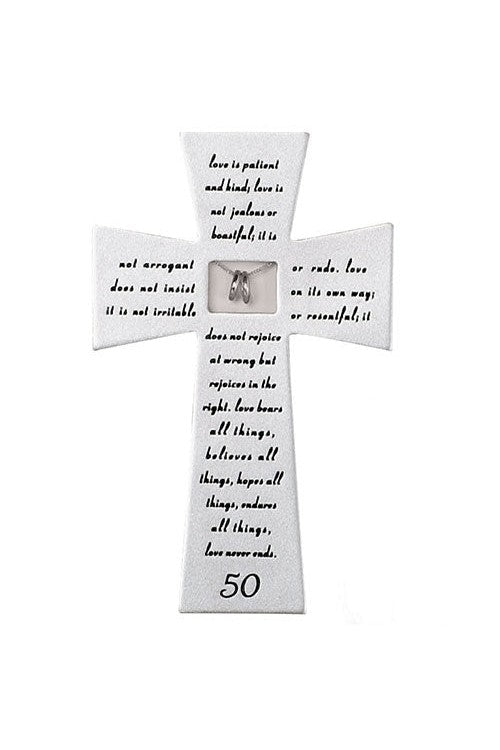 50th Anniversary Wall Cross - LI40177-Inspirational Gifts-Roman, Inc-Michigan Church Supply