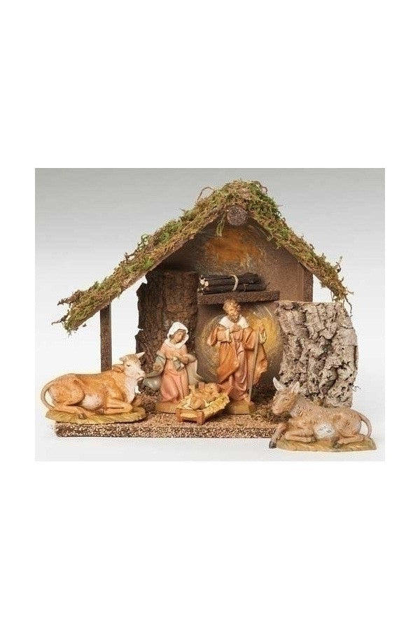 5PC Figure Set w/Italian Stable 5" Fontanini - LI54484-Inspirational Gifts-Fontanini-Michigan Church Supply