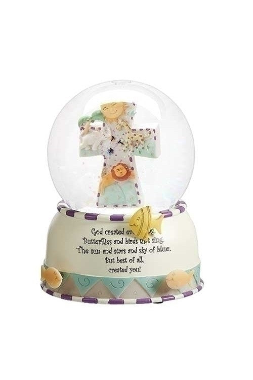 6" Baptismal Snow Globe "God Created Everything" - LI40956-Inspirational Gifts-Roman, Inc-Michigan Church Supply