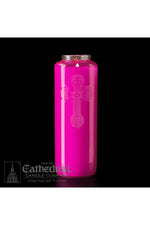 6-Day Rose Glass Offering Candles - AF216-14-Church Life-Cathedral Candle-Michigan Church Supply