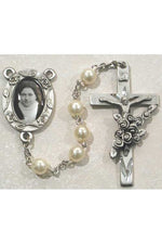 6mm Pearl St Therese Rosary - UZ792DF-Inspirational Gifts-McVan-Michigan Church Supply