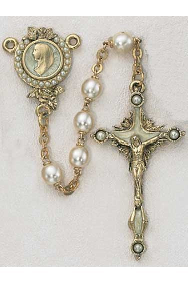 7 Pearls Of Mary Rosary 7mm - UZ454HF-Inspirational Gifts-McVan-Michigan Church Supply