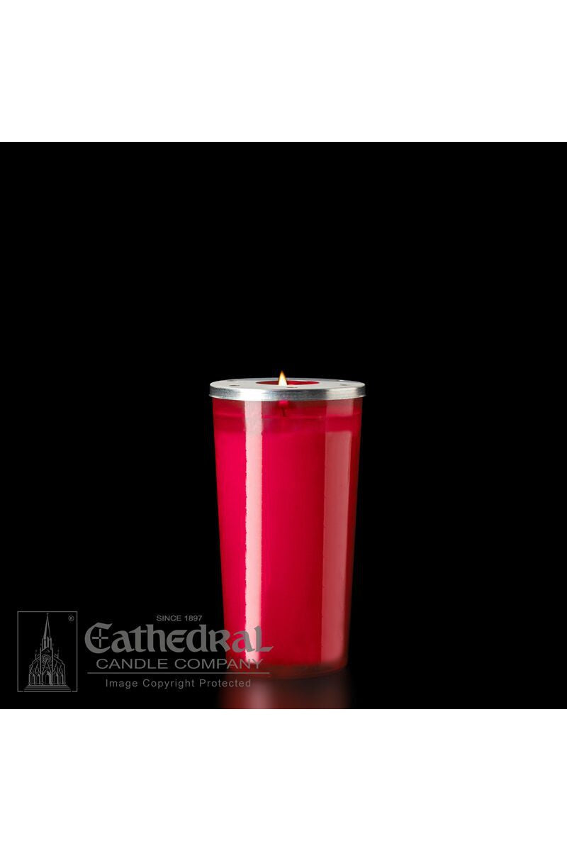 72-Hour Beeswax Ruby Chapel Lights - GG88172112-Church Life-Cathedral Candle-Michigan Church Supply