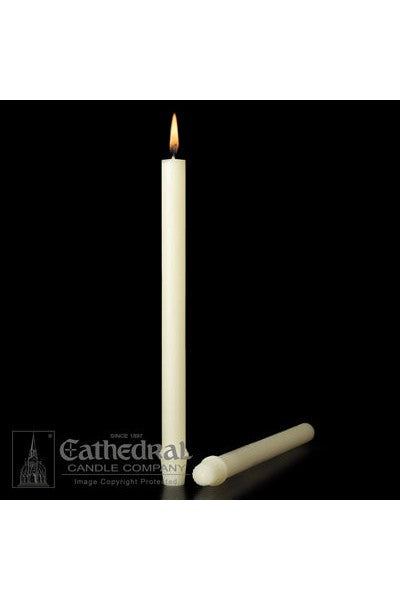 7/8" x 12" 100% Beeswax Altar Candle-Church Life-Cathedral Candle-Self Fitting End (SFE)-Michigan Church Supply