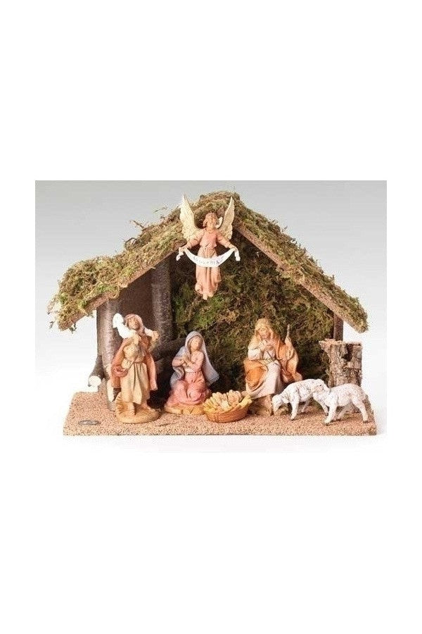 7PC Figure Set w/Italian Stable 5" Fontanini - LI54564-Inspirational Gifts-Fontanini-Michigan Church Supply