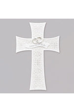 7.5" Wedding Wall Cross "White Lace" - LI14947-Inspirational Gifts-Roman, Inc-Michigan Church Supply