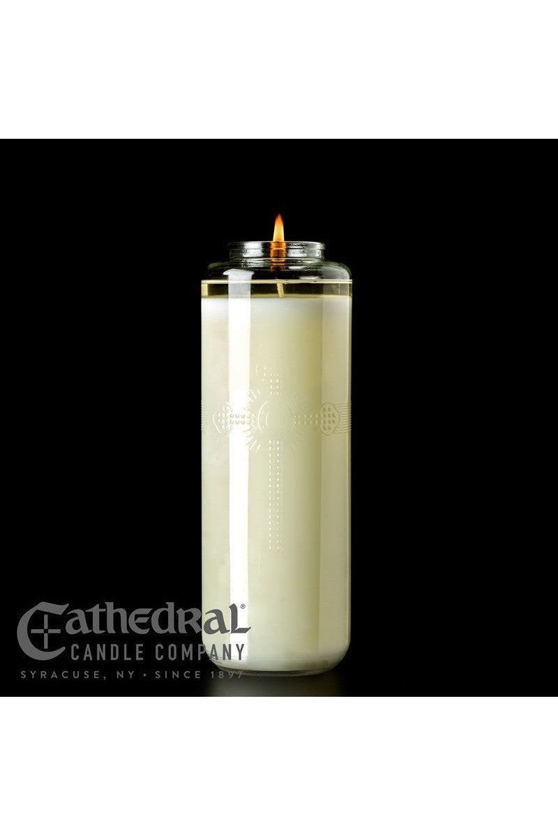 8-Day Glass 100% Beeswax Prima Sanctum - GG88282012-Church Life-Cathedral Candle-Michigan Church Supply