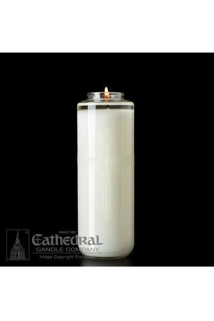 8-Day Glass 12% Beeswax SacraLux - GG859-Church Life-Cathedral Candle-Michigan Church Supply