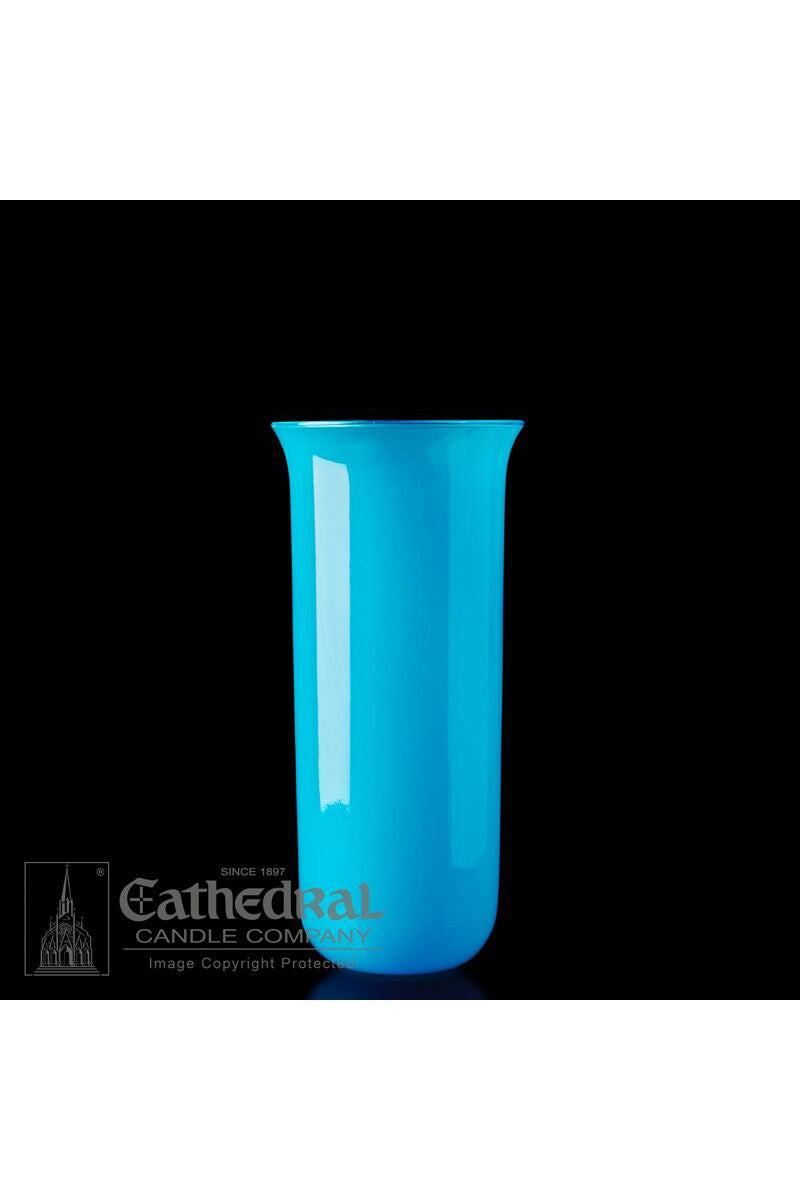 8-Day Light Blue Sanctuary Globe-GG93131501-Church Life-Cathedral Candle-Michigan Church Supply