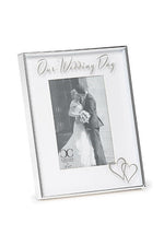 8.75" Our Wedding Day Picture Frame - LI19198-Inspirational Gifts-Roman, Inc-Michigan Church Supply