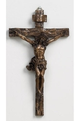 9.5" Bronze Wall Crucifix - LI40110-Inspirational Gifts-Roman, Inc-Michigan Church Supply