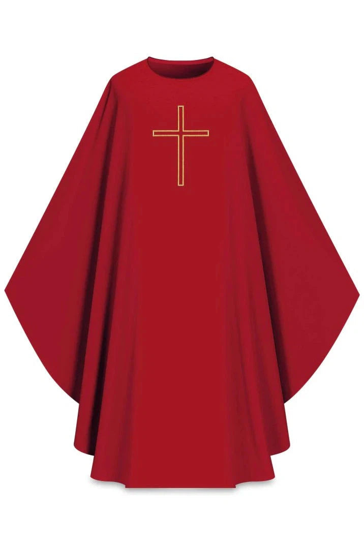 ASSISI Chasuble (Ecru, Red, Green, Purple) - WN70102-Church Life-Art Studio Slabbinck-Red-Michigan Church Supply