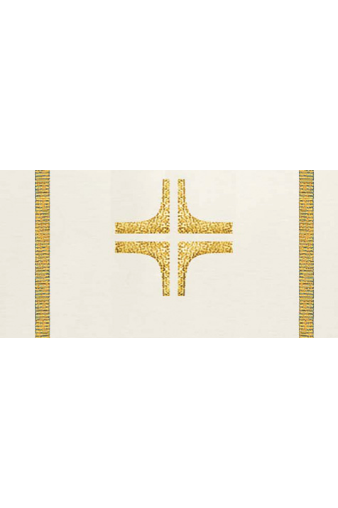 ASSISI Chasuble with orphrey and cross (Ecru, Red, Green, Purple) - WN70103-Church Life-Art Studio Slabbinck-Ecru-Michigan Church Supply