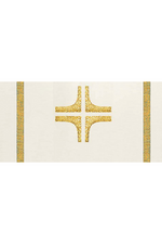 ASSISI Chasuble with orphrey and cross (Ecru, Red, Green, Purple) - WN70103-Church Life-Art Studio Slabbinck-Ecru-Michigan Church Supply